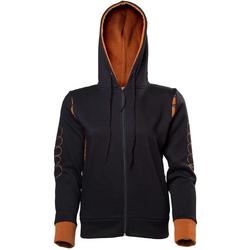 Assassins Creed - Back Logo dames hoody vest met capuchon en rug print zwart/bruin - XS - Games film merchandise